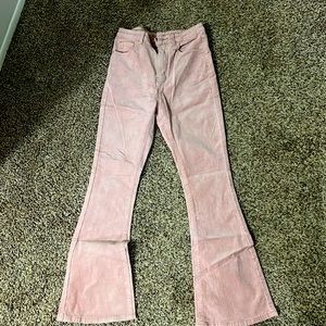 light wash pink flare jeans size M